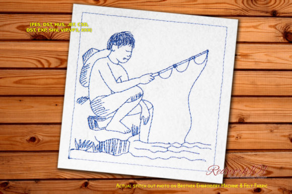 Boy Fishing at Sunset: A Seasonal Embroidery Review