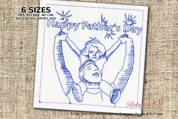 Review: Girl Father Day Redwork for Custom Gifts