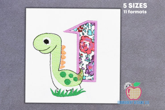 Review: The Dinosaur in Green Color Applique for Holidays
