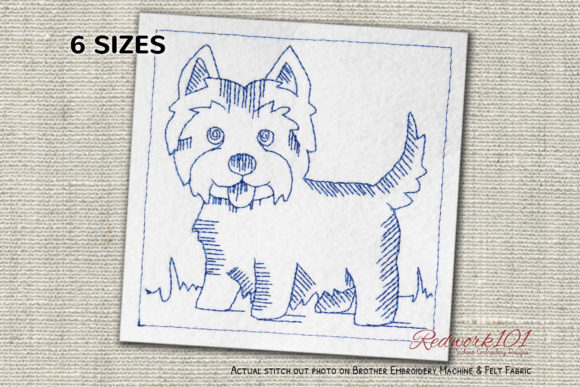 Review: West Highland White Terrier Dog Redwork Design