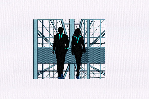 Reviewing Business Man Woman Design for Holiday Sales