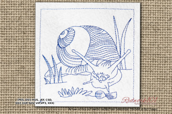 Roman Snail Redwork Design Review for Boutique Apparel