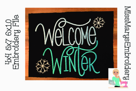Welcome Winter: A Cozy Hand-Lettered Embroidery Design